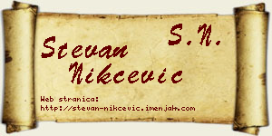 Stevan Nikčević vizit kartica